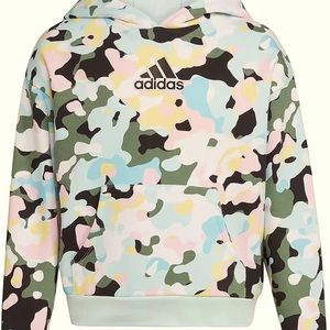 Adidas Big Girls Fleece Hoodie Pullover